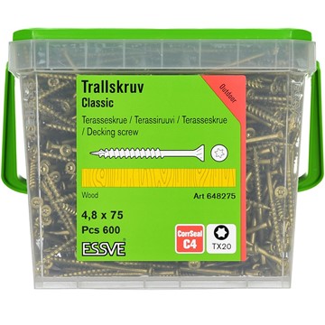 ESSVE TRALLSKRUV CLASSIC CORRSEAL TX 20 4,8X75 600ST