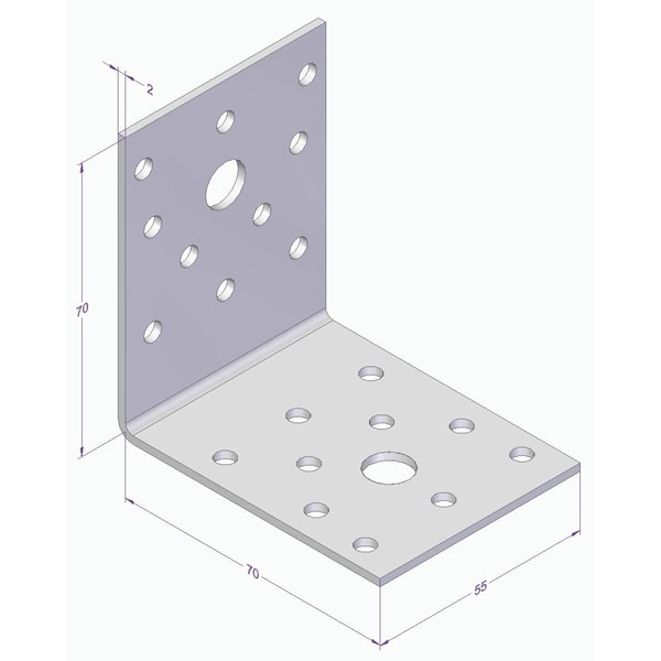 Essve VINKEL CE 70X70X55X2,0