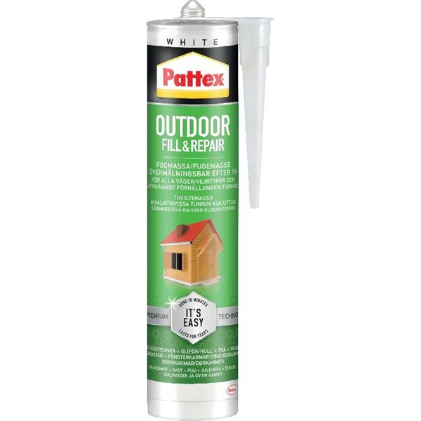 Pattex POLYMERFOG UTE FYLL & REP VIT 280 ML