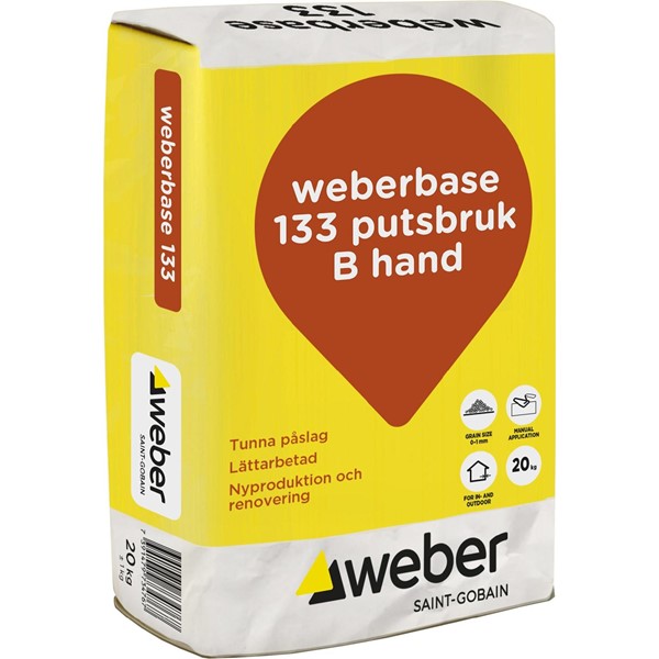 Weber BASE 133 PUTSBRUK B HAND 20 KG 48 ST/PALL