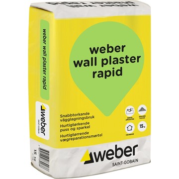 Weber WALL PLASTER RAPID 15 KG VÄGGLAGNING