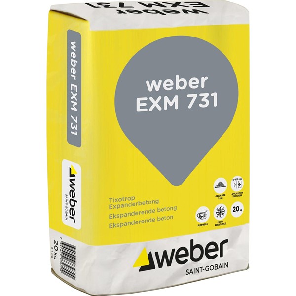 Weber EXM 731 EXPANDERANDE FOGBETONG TIX 0-1 MM 20 KG