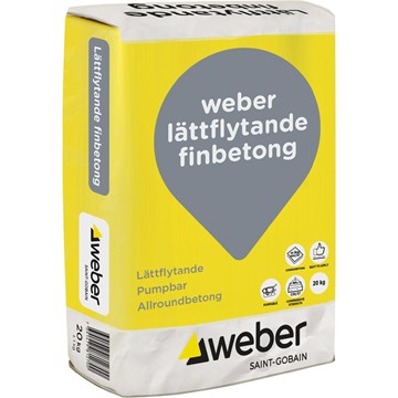 Weber LÄTTFLYTANDE FINBETONG 20KG
