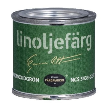 Ottosson Färgmakeri LINOLJEFÄRG KROMOXIDGRÖN 0,1L