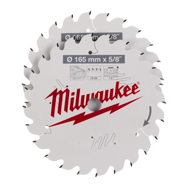 Milwaukee CIRKELSÅGKLINGA W165X24T+24T 5/8 2P