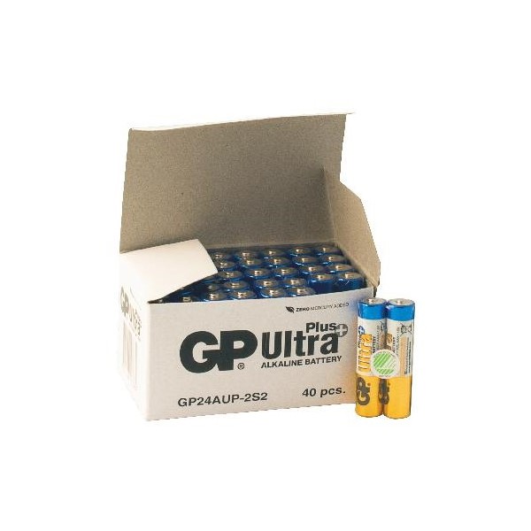 GPbatteries BATTERI ULTRA PLUS LR03/AAA BULK 40ST