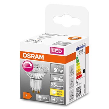 Gelia LED-LAMPA OSRAM 927 PAR16 DIM GLAS 36GR GU10 50