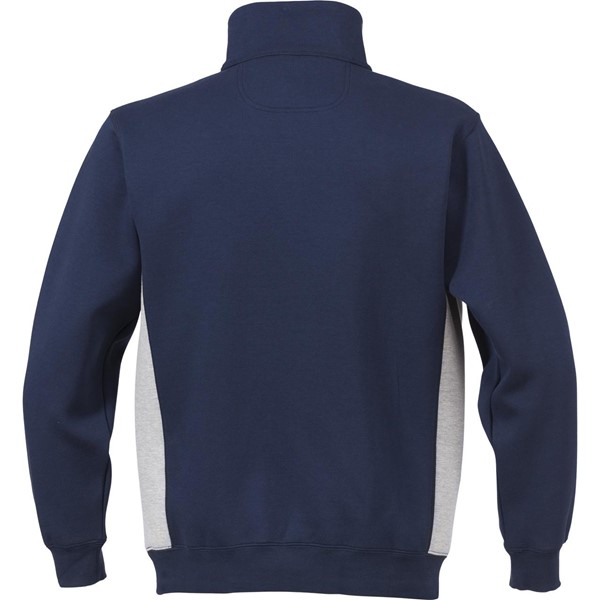 Fristads SWEATSHIRT KORT ZIP 1705 DF MARIN/MÖRKGRÅ STL 2XL