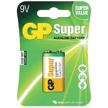 GPbatteries BATTERI GP SUPER ALKALINE 6LF22/9V