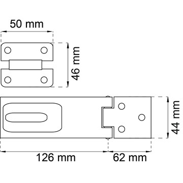 Habo LEDHASP 2365 SVART 126MM