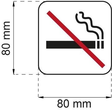 Habo SYMBOL NO SMOKING 80X80 M M SB
