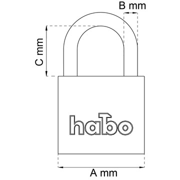Habo HÄNGLÅS HABO 900-33 FÖR C YL.KLASS 3