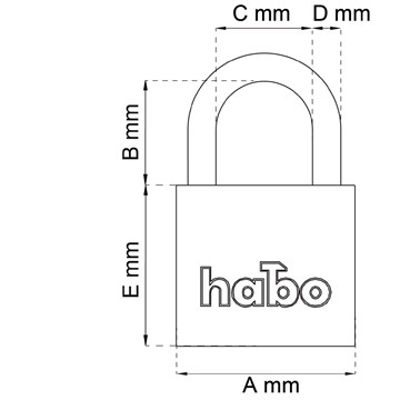 Habo HÄNGLÅS HABO 900-4 KLASS4 SB