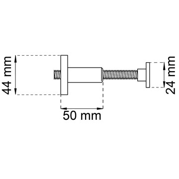 Habo LEDSTÅNGSBESLAG 953 RF M10X70MM