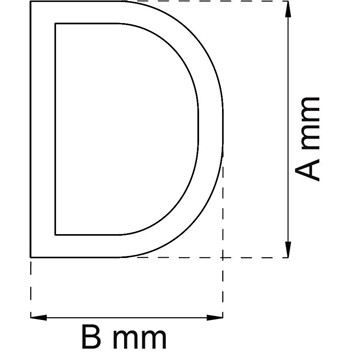 Habo BOKSTAV CONTEMPORARY SMALL D SVART 53 MM