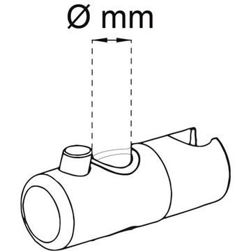 Habo GLIDER DUSCHSTÅNG KROM 19MM