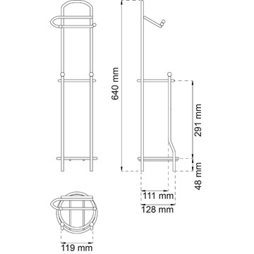 Habo GOLVSTÄLL VIOLA SVART 640MM