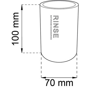 Habo TANDBORSTMUGG NATURE VIT D70X100MM