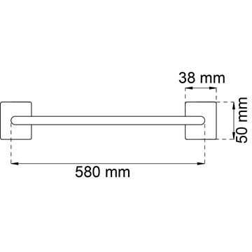 Habo HANDDUKSSTÅNG FLAIR SVART 580MM