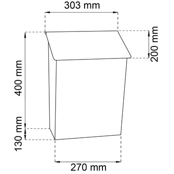 Habo POSTLÅDA 9442B LJUSGRÖN 400X303MM