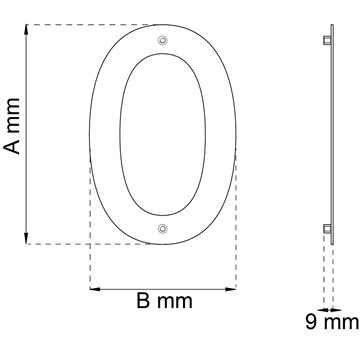 Habo SIFFRA HOME 0 SVART 210MM