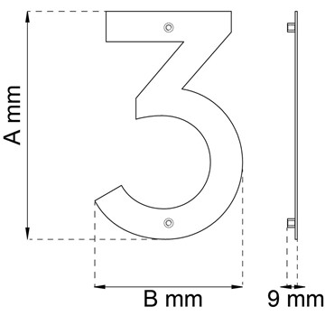 Habo SIFFRA HOME 3 SVART 210MM