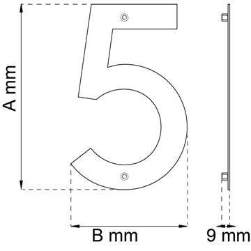 Habo SIFFRA HOME 5 SVART 210MM