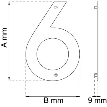 Habo SIFFRA HOME 6 SVART 210MM