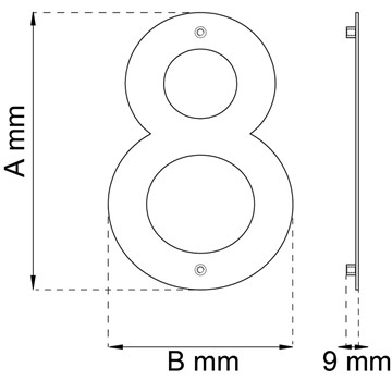 Habo SIFFRA HOME 8 SVART 210MM