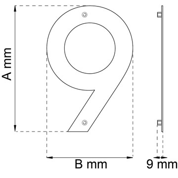 Habo SIFFRA HOME 9 SVART 210MM