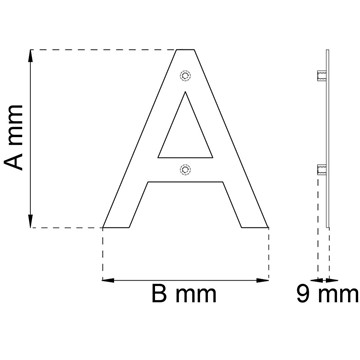 Habo BOKSTAV HOME A SVART 142MM