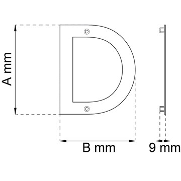 Habo BOKSTAV HOME D SVART 142MM