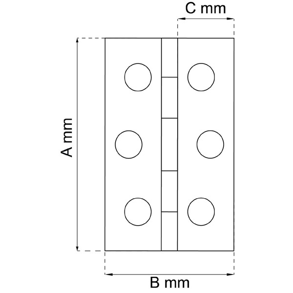 Habo KANTGÅNGJÄRN 1165 M MÄSS 60X50MM 2ST