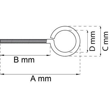 Habo SKRUVÖGLA 5002 M5X30MM GA LV SB