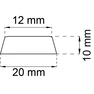 Habo BUFFERT GRÅ Ø20X10MM 5ST