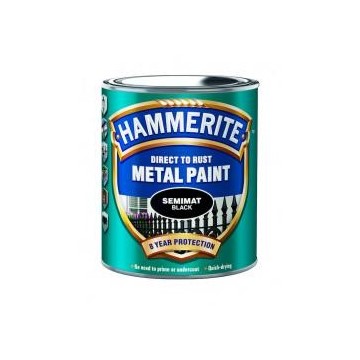 Hammerite METALLFÄRG SEMIMAT FINISH BLACK HAMMERITE 0,25L