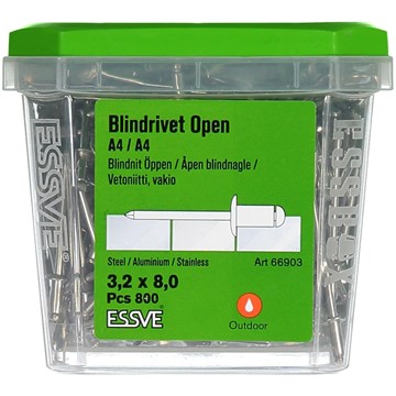 ESSVE BLINDNIT A4/A4 ÖPPET KULLR HUVUD GR.OMR.3,0-5,0 3,2X8 800ST