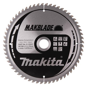 Makita SÅGKLINGA B-32801 MAKITA TRÄ 260X30X60T