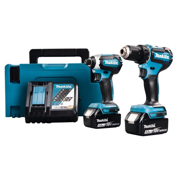 Makita KOMBOKIT DLX2289TJ MAKITA 18V 2MASKI 2X5AH DC18RC MAKPAC