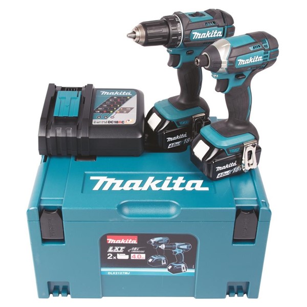 Makita KOMBOKIT DLX2127MJ MAKITA DDF482 DTD152 2X4AH DC15RC MAK