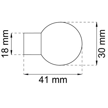 Habo KROK MARBLE GRÅ Ø30MM