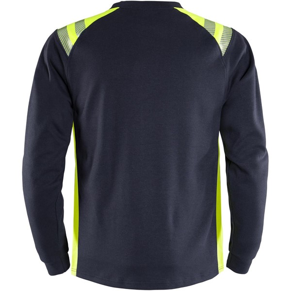 Fristads T-SHIRT FLAM  7360 TFL MARINBLÅ/VARSELGUL STL M