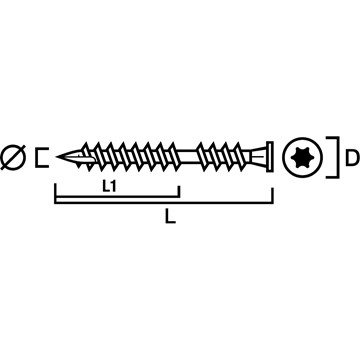 Gunnebo PANELSKRUV IMPREG+ PAKET UTVÄNDIG TRÄ TORX 4,8-70