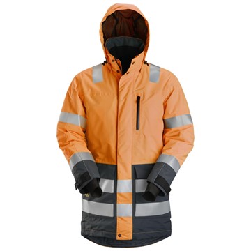 Snickers PARKAS FODRAD WP KL 3 AW VARSELORANGE/STÅLGRÅ STL: XS