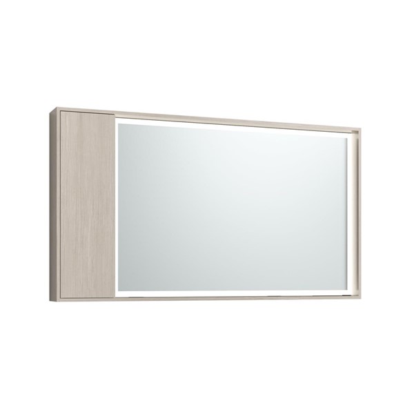 Svedbergs SPEGELSKÅP DK BLOND EK LED EL 2HYLL VÄNSTER 122X13X68CM