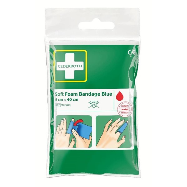 Cederroth SOFT FOAM BANDAGE BLUE 6CM X 40CM