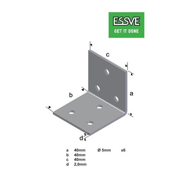 ESSVE MINIVINKEL M2 40X40X40X2MM