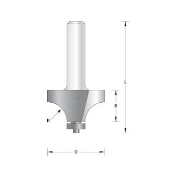 HiKOKI Power Tools AVRUNDNINGSFRÄS 31,8MM M/STYRN HIKOKI 8MM SKAFT HÅRDMETALL