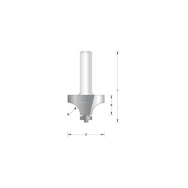 HiKOKI Power Tools AVRUNDNINGSFRÄS 28,6MM STYRN HITACHI 8MM SKAFT HÅRDMETALL