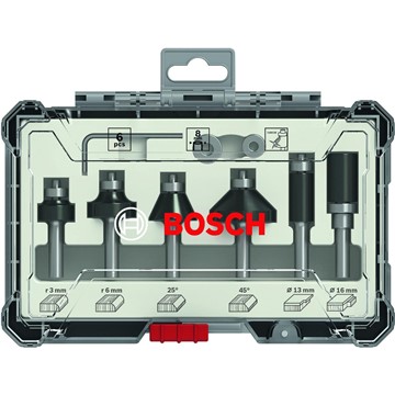 Bosch FRÄSSTÅLSET HM MIXED 8MM 6ST